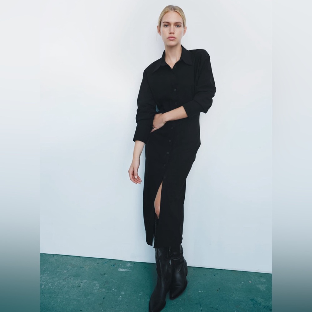 NWT: Zara Midi Shirt Dress